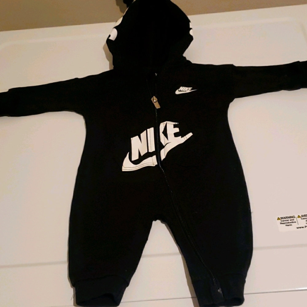 Black Nike Full Zip logo coverall